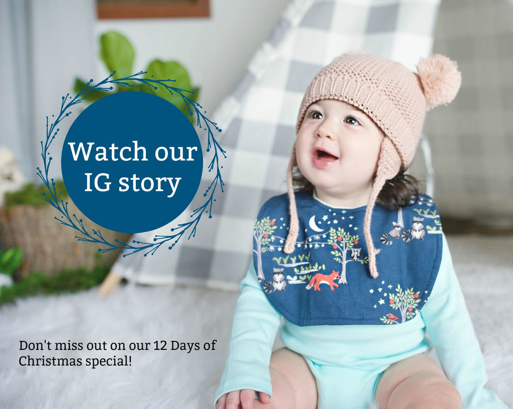 12 Days Of Christmas Sale on our Premium Baby Bibs