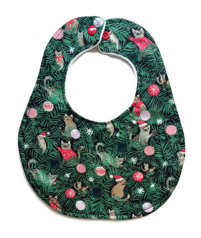 Christmas Kitties Newborn Bib