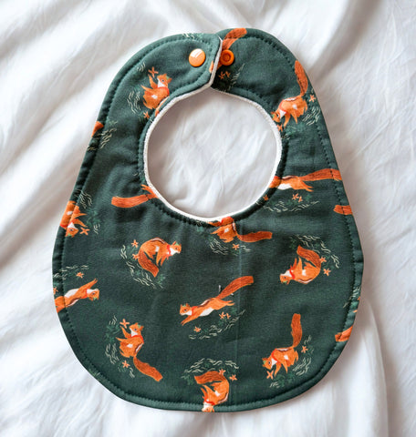 Little Red Squirrel Newborn Bib