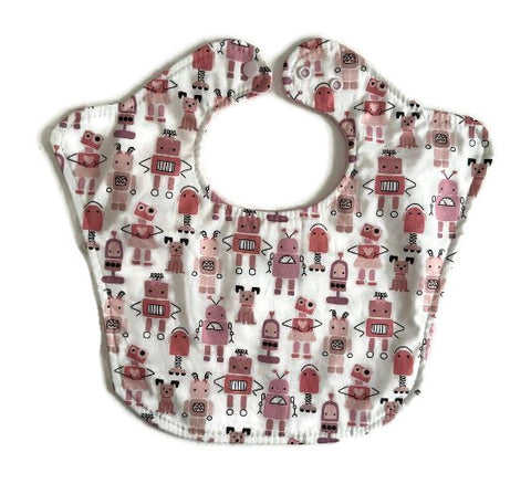 Pink Robots Original Baby Bib