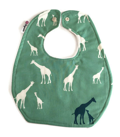 Giraffe Silhouette Organic Newborn Baby Bib