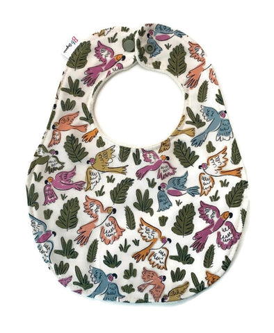 Tropical Birds Organic Newborn Bib